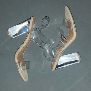 NWOB-Steve Madden Clear strap and clear heel sandal